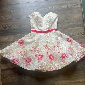 Sherri Hill Pink Prom Dress with Bustier Top